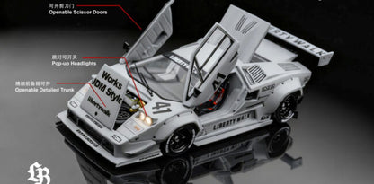 Top Art LB Works Countach Combat Grey TAO640007 1/64 Diecast
