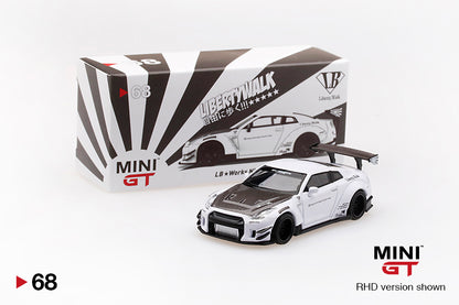 Mini GT LB★WORKS Nissan GT-R (R35) White MGT00068 1/64 Diecast