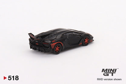 Mini GT Lamborghini Aventador GT EVO LB-Silhouette WORKS Matte Black w Red Accent 2023 Malaysia Diecast Expo MDX MGT00518 1/64 Diecast