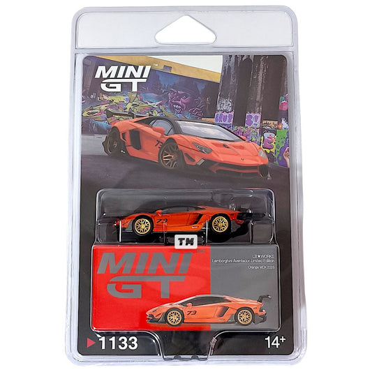 Mini GT Lamborghini Aventador LB★WORKS Limited Edition Orange MDX 2025 Blister Packaging MGT01133-BL 1/64 Diecast
