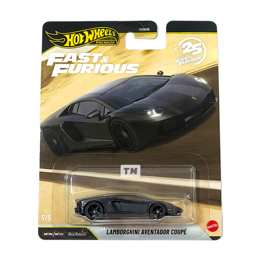 Hot Wheels Lamborghini Aventador LP 700-4 Coupe Matte Nero Nemesis 2026 Fast & Furious 1/64 Diecast