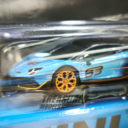Mini GT Lamborghini Aventador SVJ 63 Blu Aegir MGT00784 1/64 Die Cast
