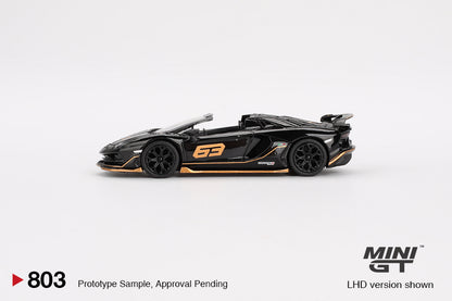 Mini GT Lamborghini Aventador SVJ 63 Roadster Nero Aldebaran MGT00803 1/64 Die Cast