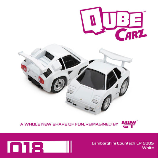 [Pre-Order] Qube Carz Lamborghini Countach 500S White 018 QZ01201-BL 1/64 Diecast