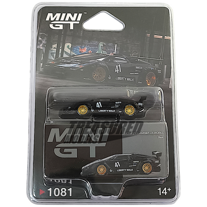 Mini GT Lamborghini Countach LB-WORKS Black Blister Packaging MGT01081 1/64 Die Cast