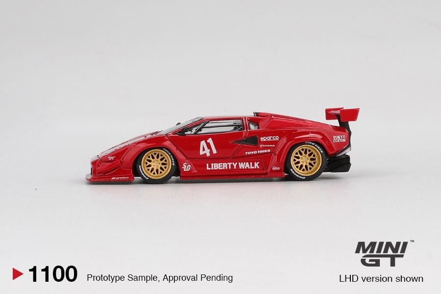 Mini GT Lamborghini Countach LB-WORKS Red Blister Packaging MGT01100BL 1/64 Diecast