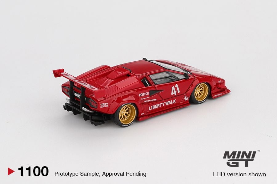 Mini GT Lamborghini Countach LB-WORKS Red Blister Packaging MGT01100BL 1/64 Diecast