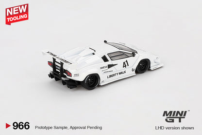 Mini GT Lamborghini Countach LB-WORKS White 2024 Tokyo Auto Salon MGT00966 1/64 Die Cast