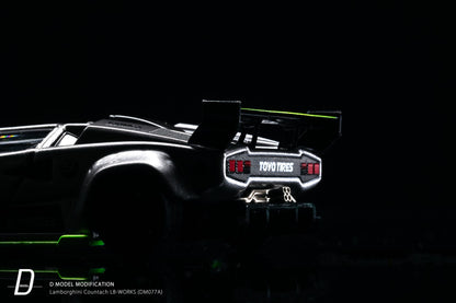 D Model Lamborghini Countach LB-Works Silver MDX 2026 DM077A 1/64 Diecast