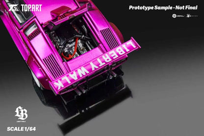 Top Art Lamborghini Countach LB Works Flash Pink Glamworks Exclusive APAxpo 2025 1/64 Diecast