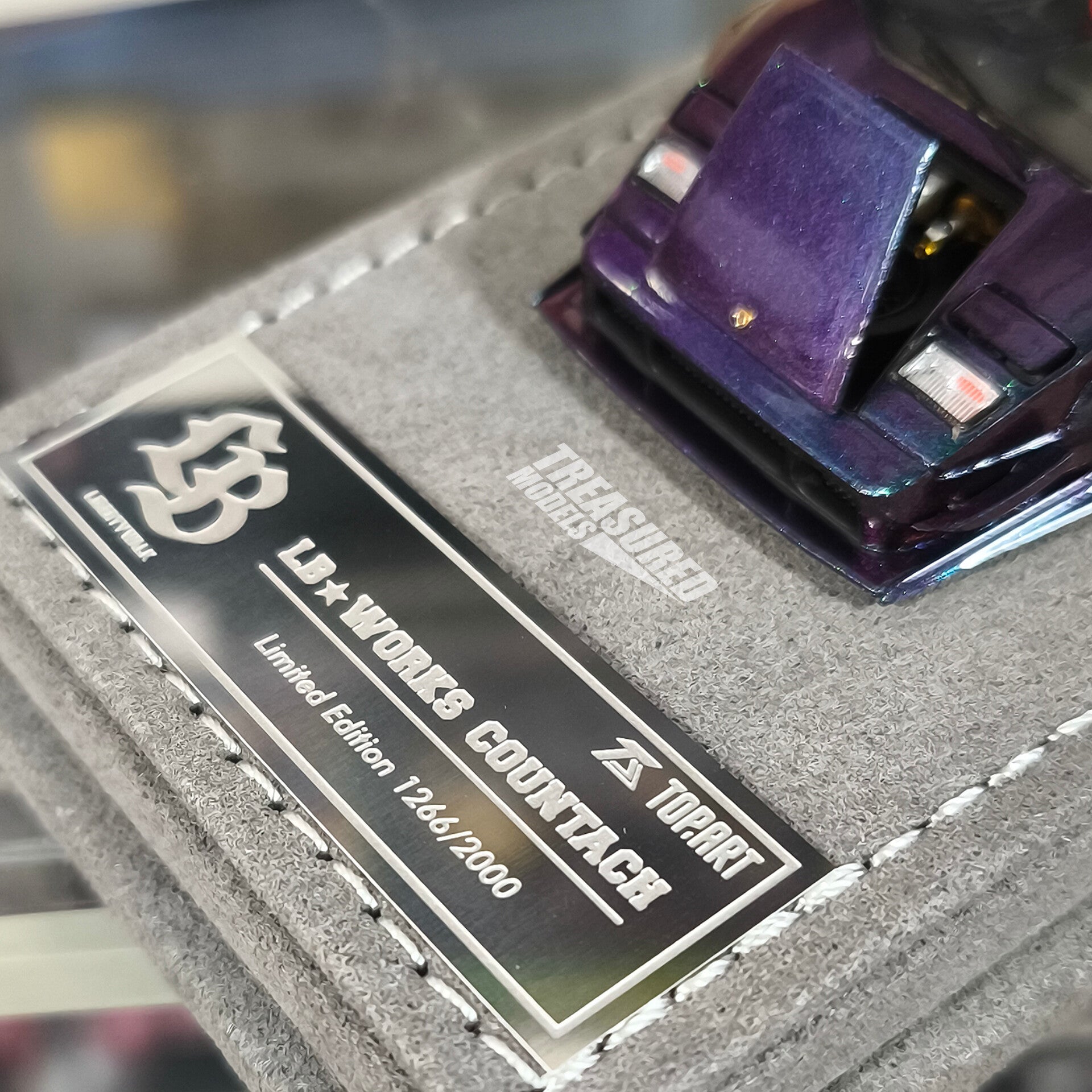 TopArt Lamborghini Countach LB Works Purple Chameleon 1/64 Diecast