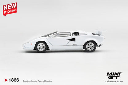 [Pre-Order] Mini GT Lamborghini Countach LP500S White MGT01366 1/64 Diecast