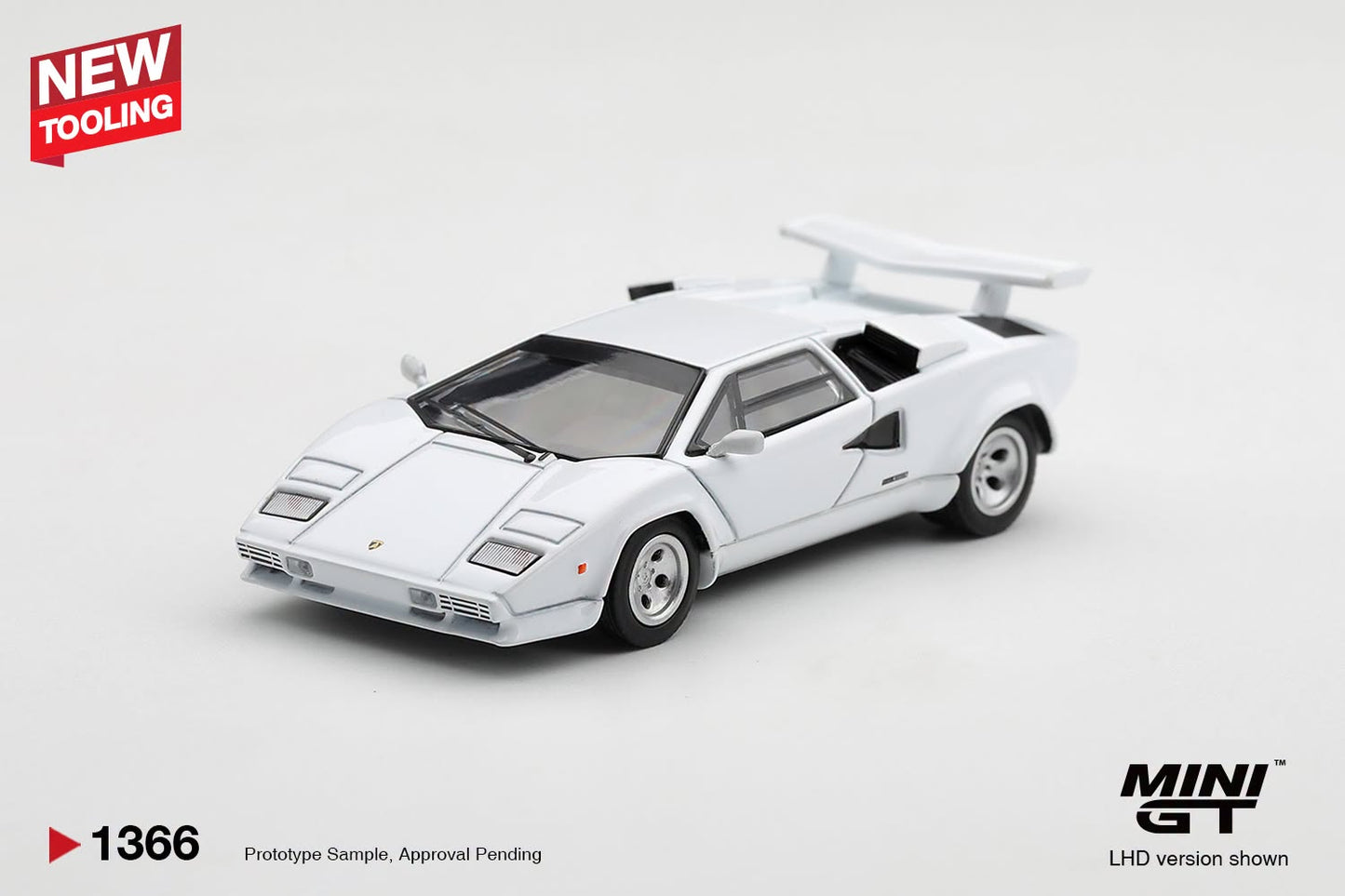 [Pre-Order] Mini GT Lamborghini Countach LP500S White MGT01366 1/64 Diecast