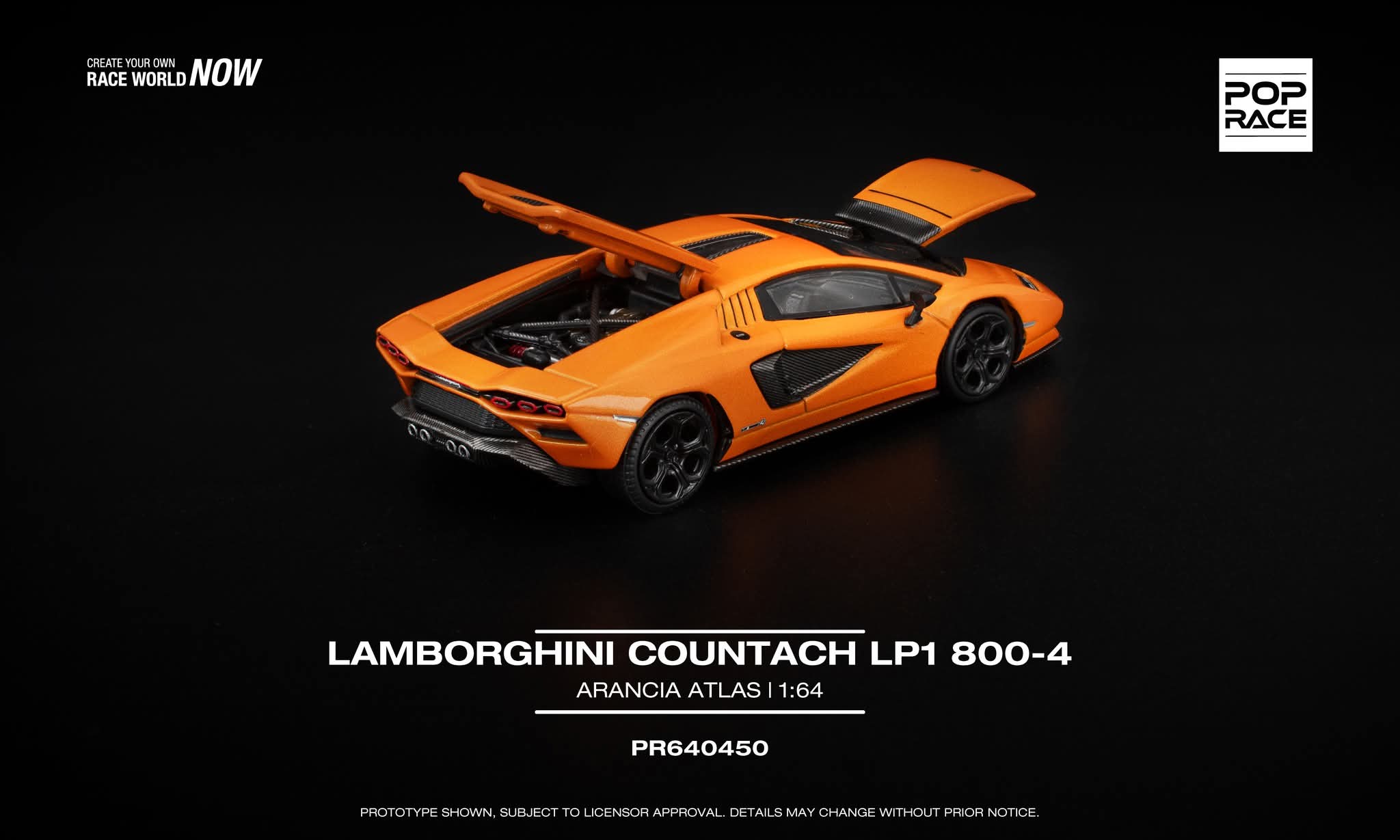 Pre-Order] Pop Race Lamborghini Countach LPI 800-4 Arancia Atlas