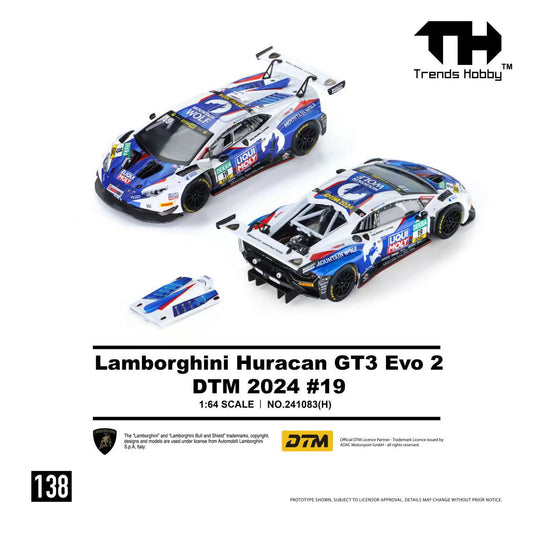 [Pre-Order] Trends Hobby Lamborghini Huracan GT3 EVO2 DTM 2024 #19 241083H 1/64 Diecast