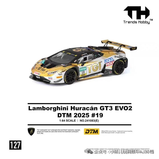 Trends Hobby Lamborghini Huracan GT3 EVO2 GRT 2025 DTM #19 241083E 1/64 Diecast