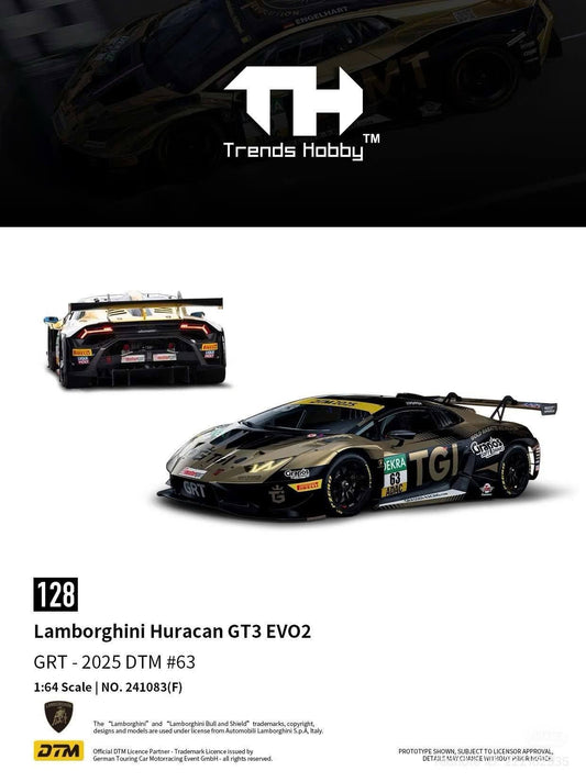 [Pre-Order] Trends Hobby Lamborghini Huracan GT3 EVO2 GRT 2025 DTM #63 241083F 1/64 Diecast