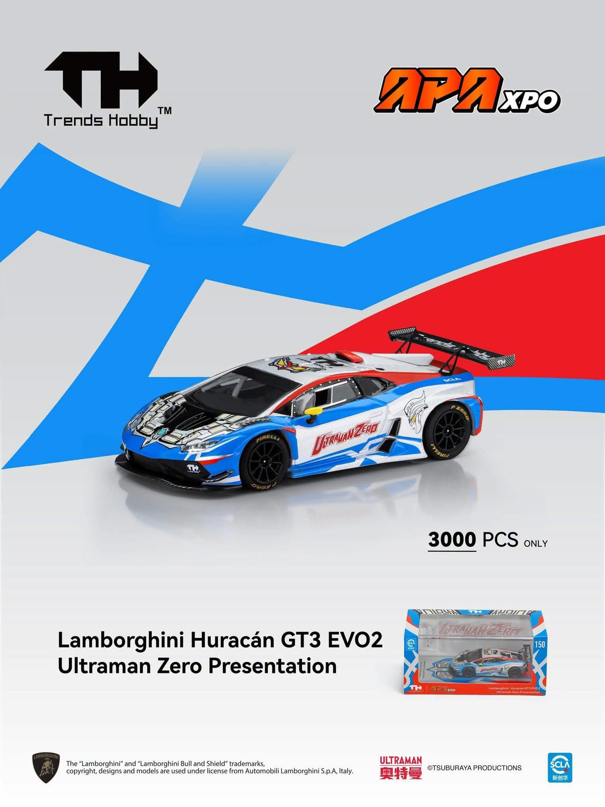 [APAxpo] TRENDS HOBBY Lamborghini Huracan GT3 EVO2 Ultraman Zero Presentation APAxpo 2026 1/64 Diecast