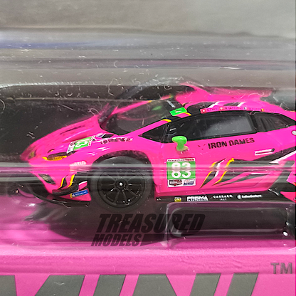 Mini GT Lamborghini Huracán GT3 EVO2 #83 Iron Dames 2023 IMSA Daytona 24 Hrs Blister Packaging MGT00772 1/64 Diecast