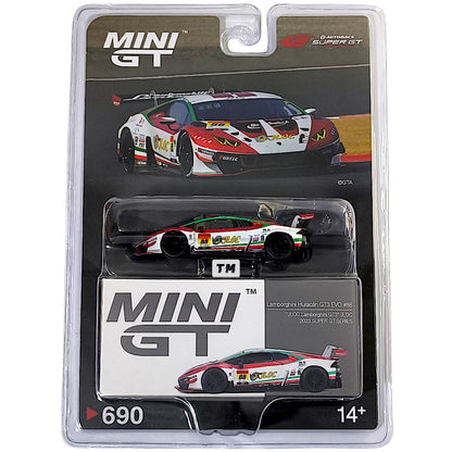Mini GT Lamborghini Huracán GT3 EVO2 #88 JLOC Lamborghini GT3  JLOC  2023 SUPER GT SERIES Blister Packaging MGT00690-BL 1/64 Diecast