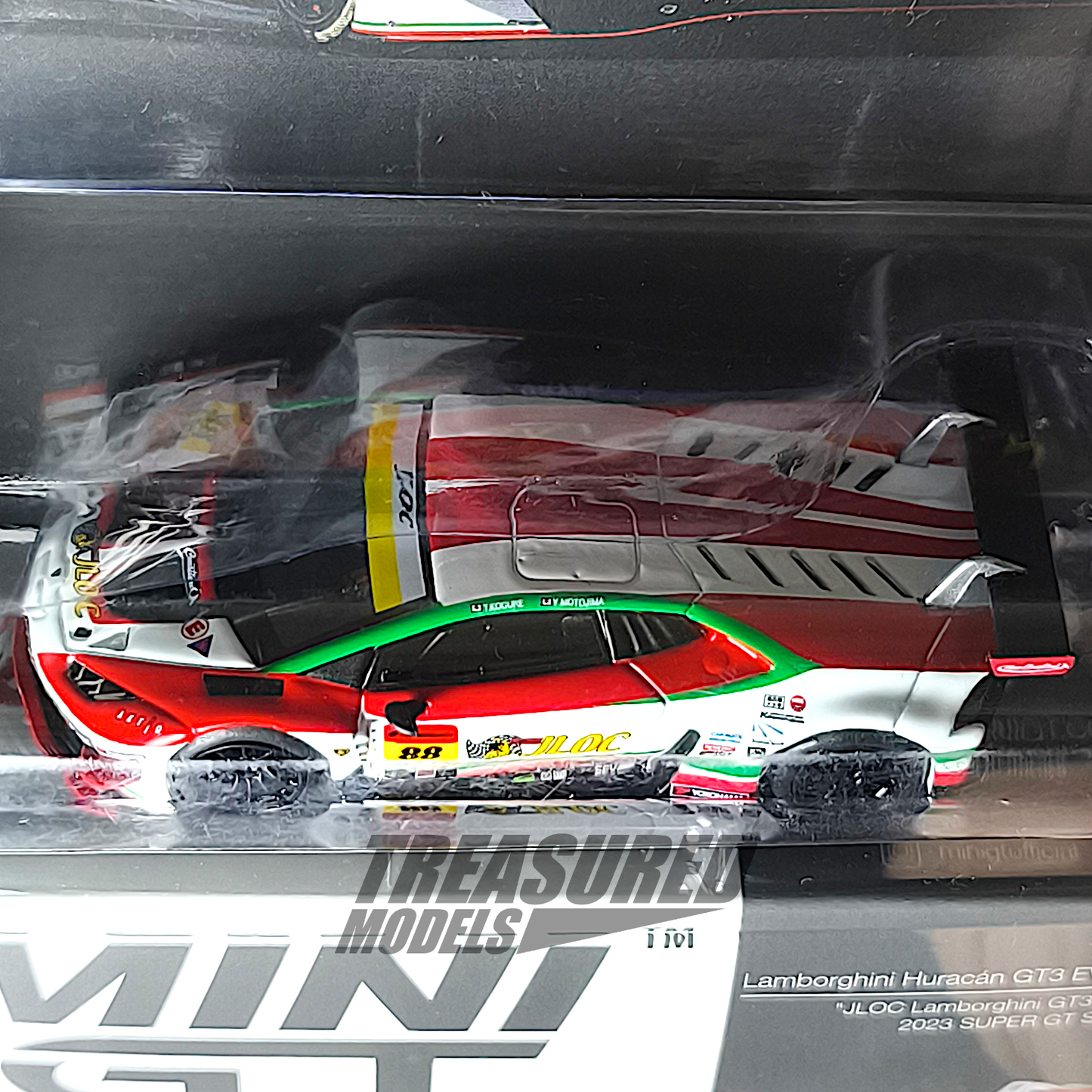 Mini GT Lamborghini Huracán GT3 EVO2 #88 JLOC Lamborghini GT3  JLOC  2023 SUPER GT SERIES MGT00690 1/64 Die Cast