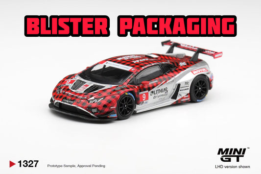 [Pre-Order] Mini GT Lamborghini Huracan GT3 EVO2 #9 Pfaff Motorsports 2025 IMSA WeatherTech GTD Pro Blister Packaging MGT01327-BL 1/64 Diecast