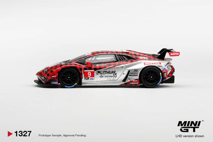 [Pre-Order] Mini GT Lamborghini Huracan GT3 EVO2 #9 Pfaff Motorsports 2025 IMSA WeatherTech GTD Pro MGT01327 1/64 Diecast