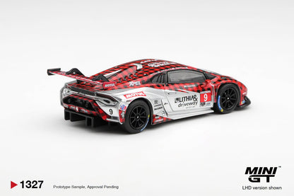 [Pre-Order] Mini GT Lamborghini Huracan GT3 EVO2 #9 Pfaff Motorsports 2025 IMSA WeatherTech GTD Pro MGT01327 1/64 Diecast