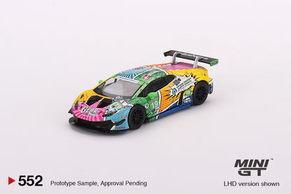 Mini GT Lamborghini Huracán GT3 EVO #19 GEAR Racing 2020 IMSA Daytona 24 Hrs Blister Packaging MGT00552 1/64 Diecast