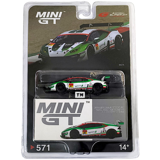 Mini GT Lamborghini Huracán GT3 EVO #87 Bamboo Airways LAMBORGHINI GT3 JLOC 2022 SUPER GT SERIES Blister Packaging MGT00571-BL 1/64 Diecast