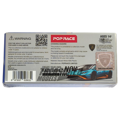Pop Race Lamborghini Huracan STO Blue PR64-0110 1/64 Die Cast