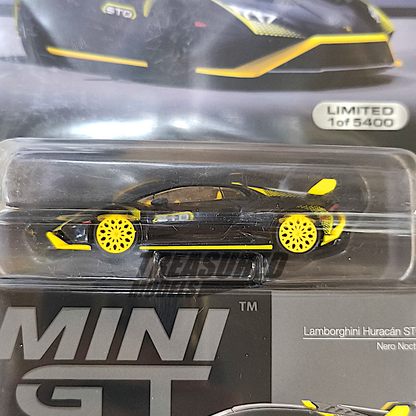 Mini GT CHASE Lamborghini Huracán STO Nero Noctis Blister Packaging MGT00638 1/64 Diecast