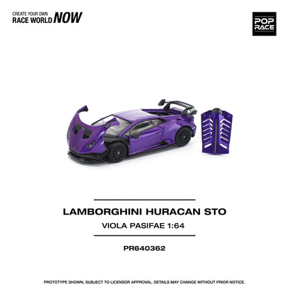 *Pre-Order* Pop Race Lamborghini Huracan STO Viola Pasifae PR640362 1/64 Die Cast