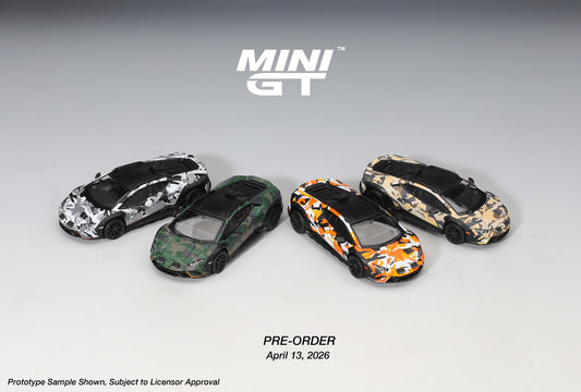 [Pre-Order] Mini GT Lamborghini Huracán Sterrato All Terrarin 4pcs Set MGTS0026 1/64 Diecast