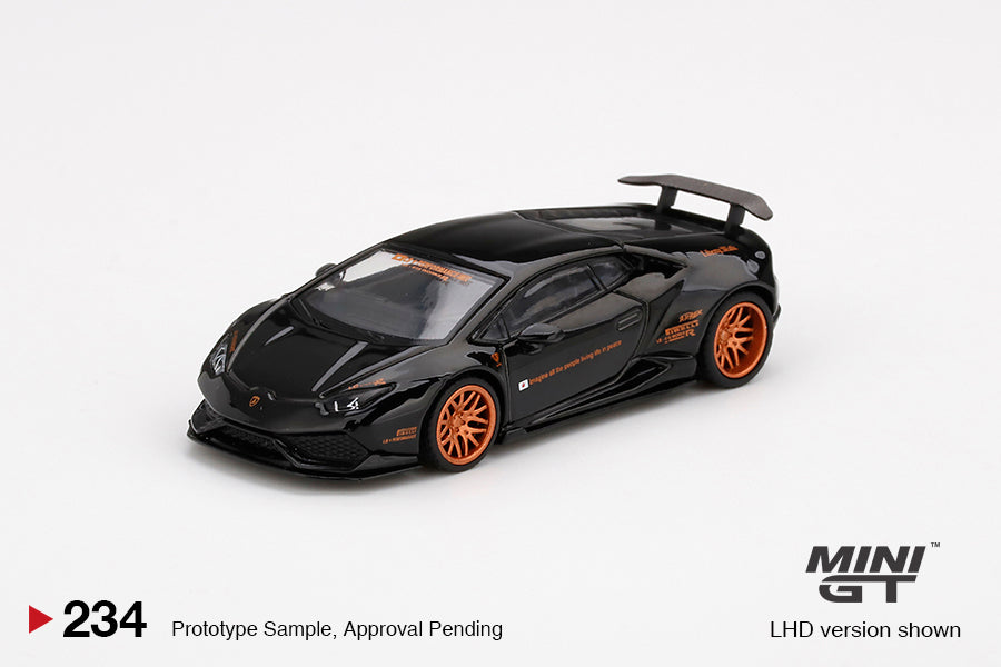 Mini GT Lamborghini Huracan Ver. 1 Black LB Works Blister Packaging LBWK Card MGT00234 1/64 Diecast