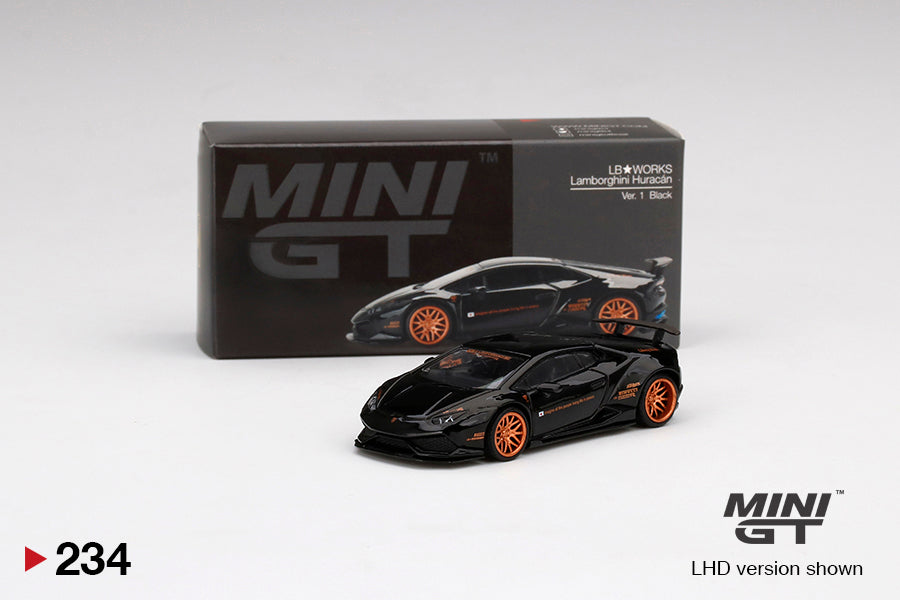 Mini GT Lamborghini Huracan Ver. 1 Black LB Works Blister