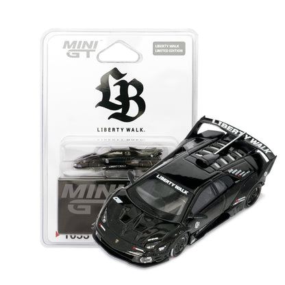 Mini GT Lamborghini LB-Silhouette Works Murcielago GT Evo Black LB Card MGT01053 1/64 Diecast
