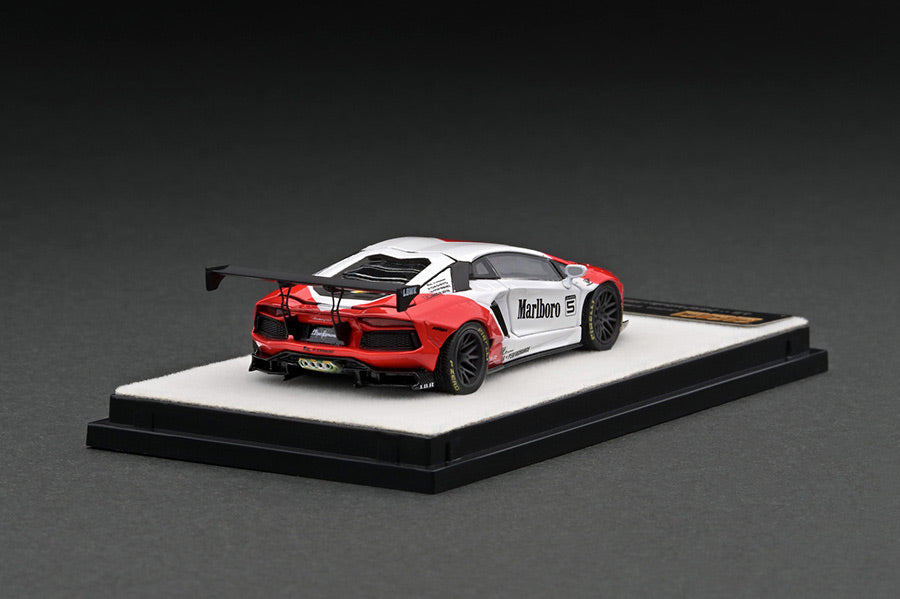 PGM Lamborghini LB Aventador LP700 White Red PGM-640405 1/64 Diecast