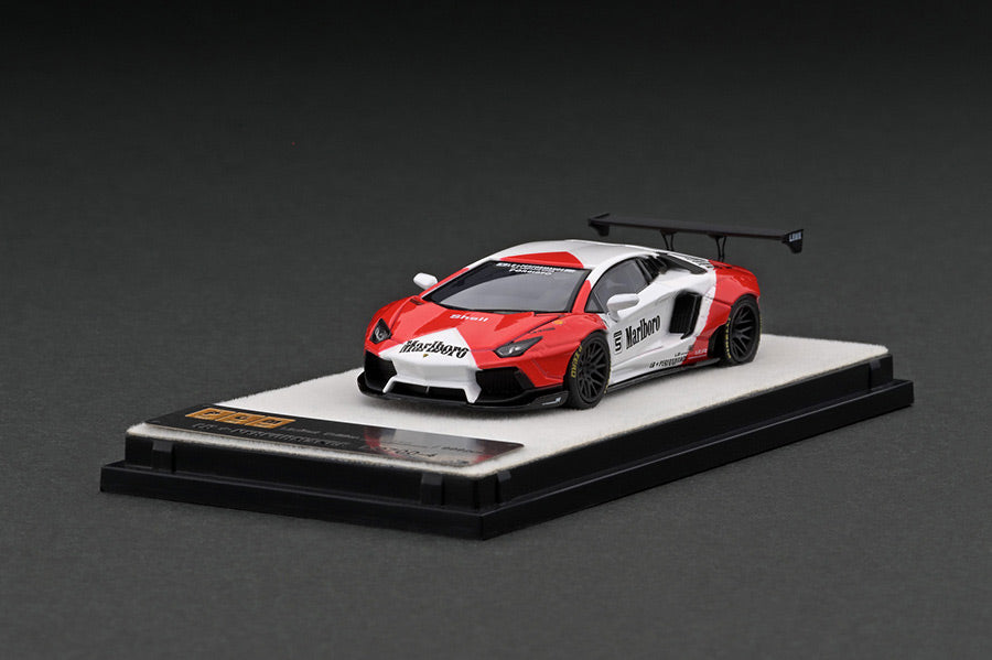 PGM Lamborghini LB Aventador LP700 White Red PGM-640405 1/64 Diecast
