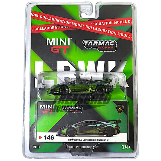 Mini GT x Tarmac Works Lamborghini LB★WORKS Huracán GT Magic Green Blister Packaging MGT00146 1/64 Diecast
