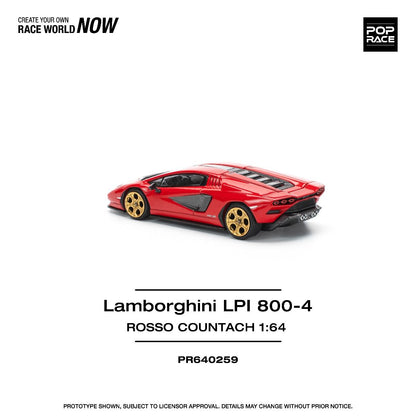 Pop Race Lamborghini LPI 800-4 Rosso Countach PR640259 1/64 Diecast