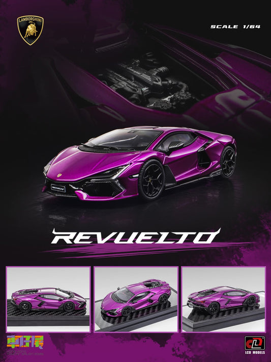 LCD Models Lamborghini Reveulto Purple Hong Kong Toy Car Salon 2026 1/64 Diecast