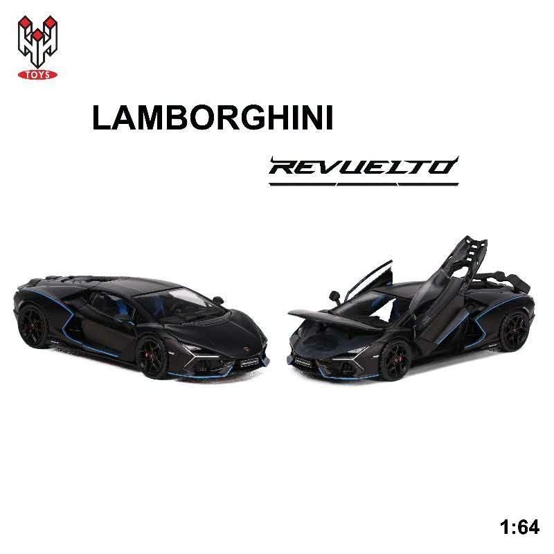 [HK ToyCar] Hung Hing Lamborghini Revuelto Black Hong Kong Toy Car Salon 2026 1/64 Diecast