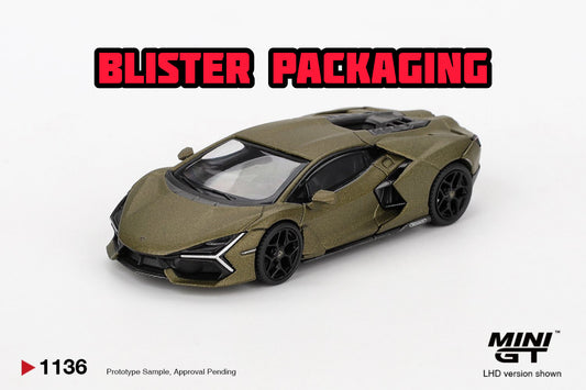 [Pre-Order] Mini GT Lamborghini Revuelto Verde Gea Matte Blister Packaging MGT01136BL 1/64 Diecast