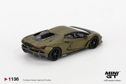 [Pre-Order] Mini GT Lamborghini Revuelto Verde Gea Matte MGT01136 1/64 Diecast