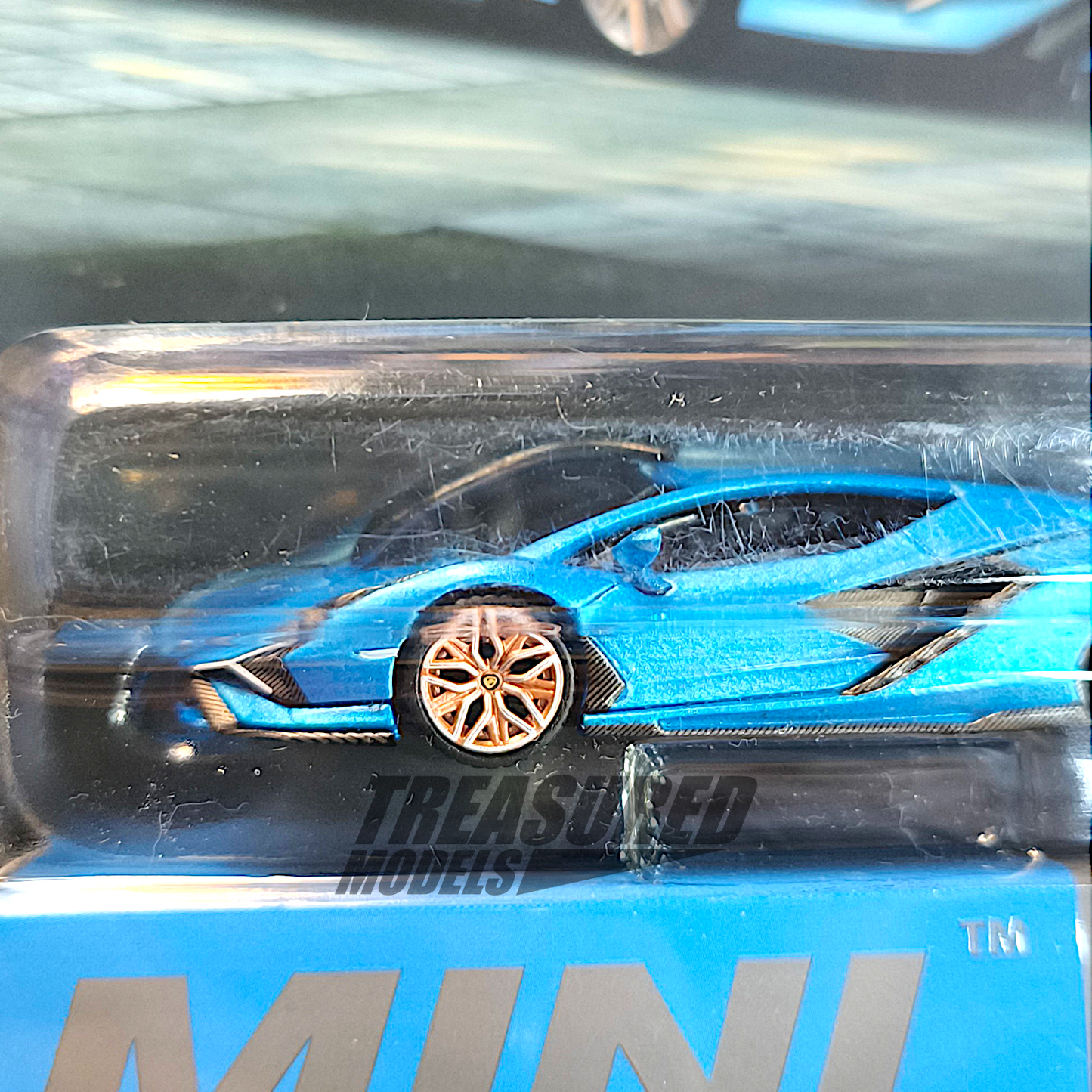Mini GT Lamborghini Sian FKP 37 Blu Aegir MGT00573 1/64 Die Cast