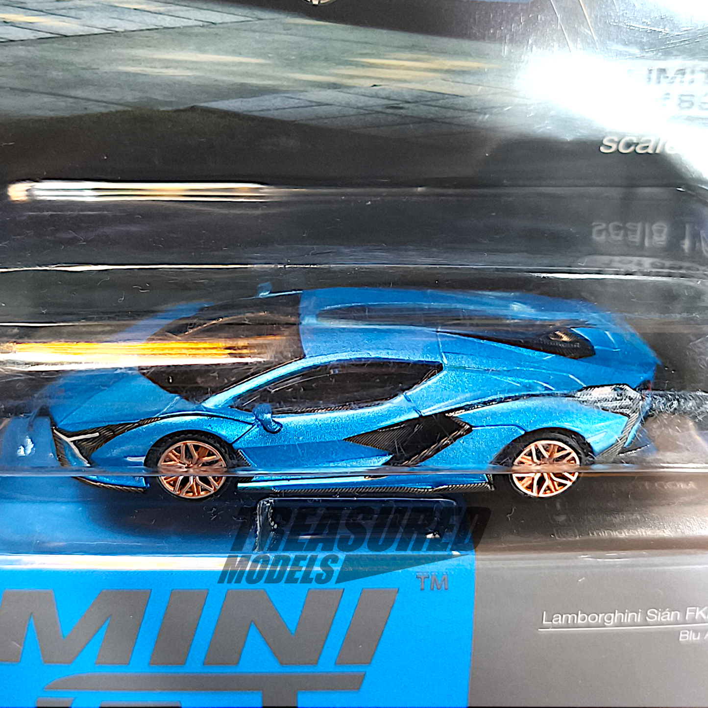 Mini GT Lamborghini Sian FKP 37 Blu Aegir MGT00573 1/64 Die Cast