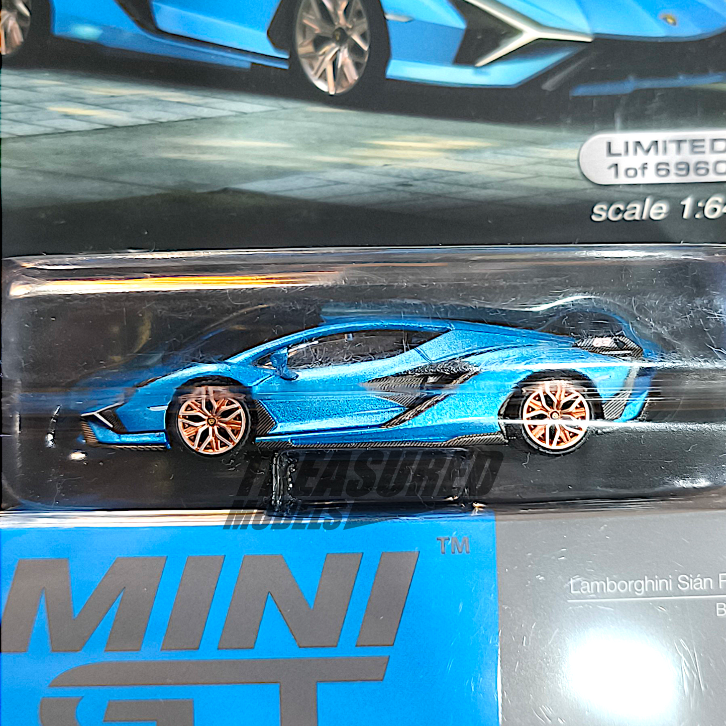 Mini GT Lamborghini Sian FKP 37 Blu Aegir MGT00573 1/64 Die Cast