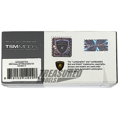 Mini GT Lamborghini Urus 2022 Macau GP Official Safety Car MGT00591 1/64 Die Cast