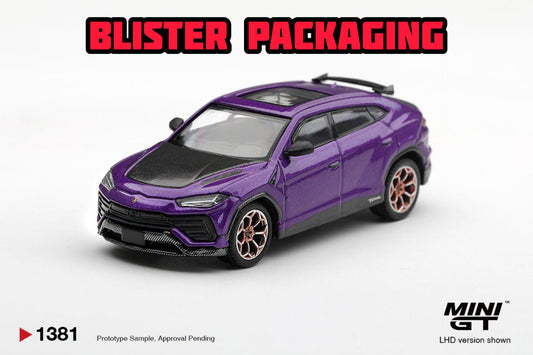 [Pre-Order] Mini GT Lamborghini Urus Performante Viola Pasifae Blister Packaging MGT01381-BL 1/64 Diecast